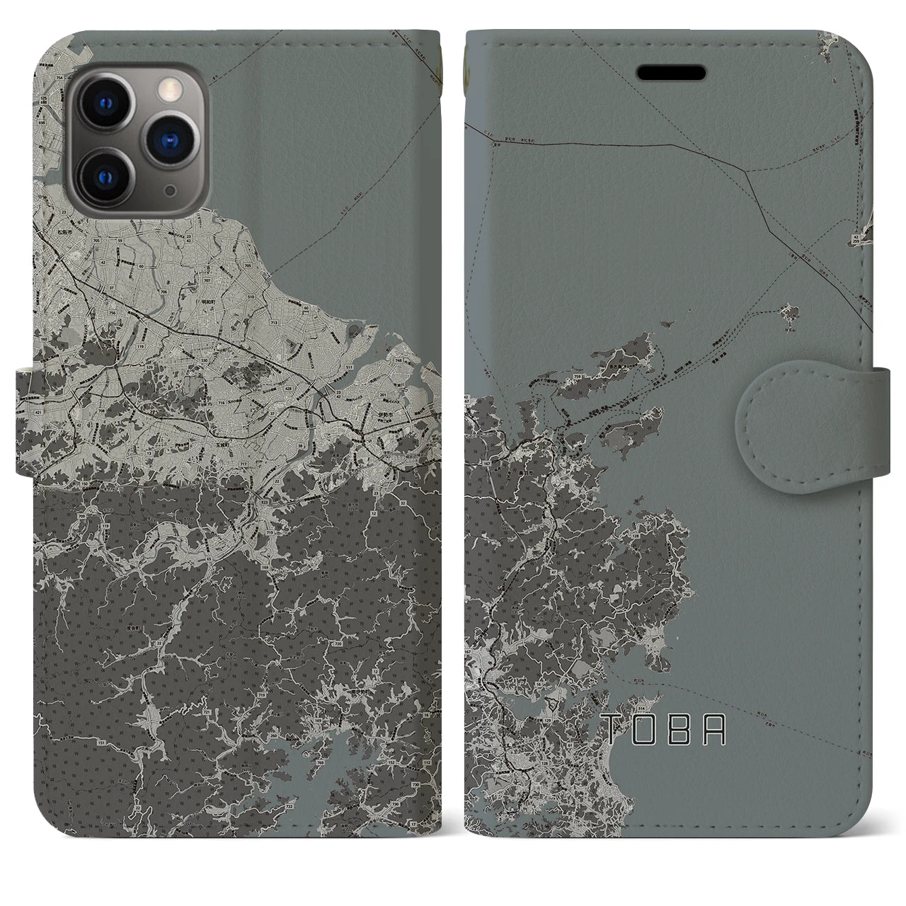 【鳥羽（三重県）】地図柄iPhoneケース（手帳タイプ）