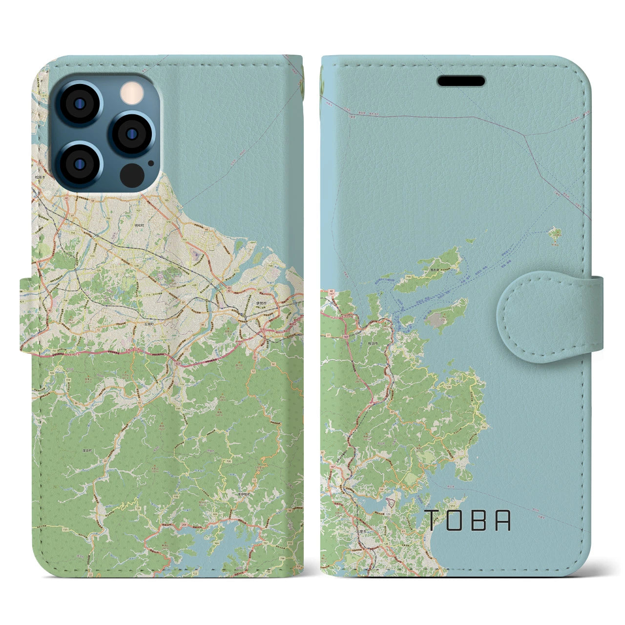 【鳥羽（三重県）】地図柄iPhoneケース（手帳タイプ）