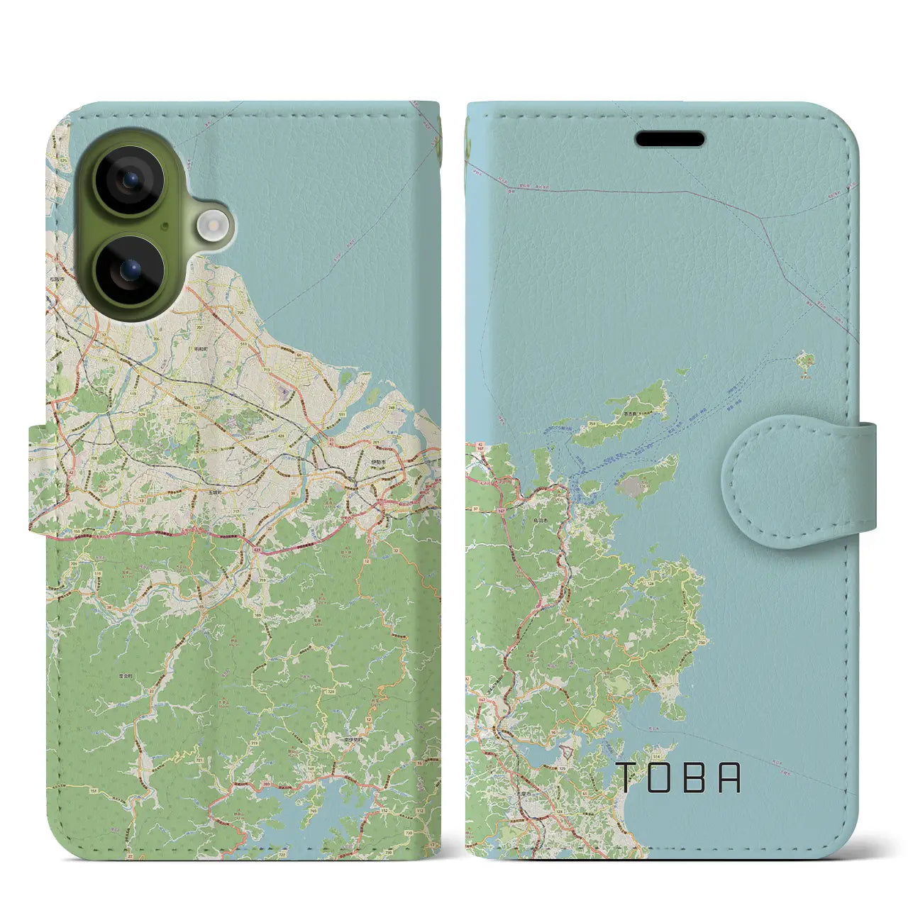 【鳥羽（三重県）】地図柄iPhoneケース（手帳タイプ）