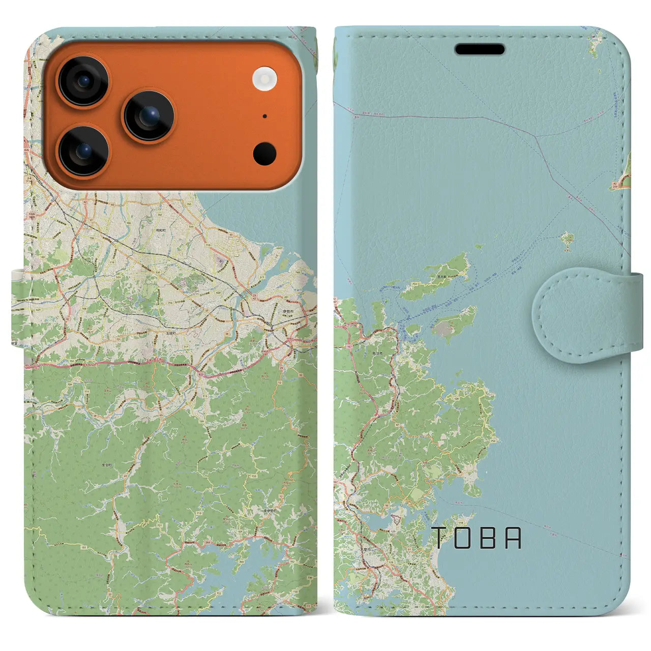 【鳥羽（三重県）】地図柄iPhoneケース（手帳タイプ）