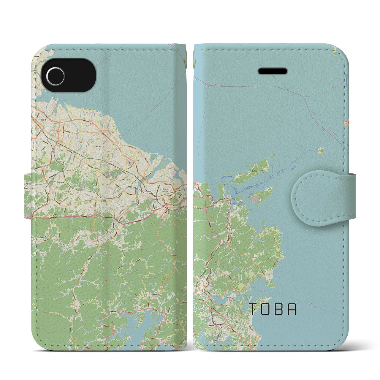 【鳥羽（三重県）】地図柄iPhoneケース（手帳タイプ）