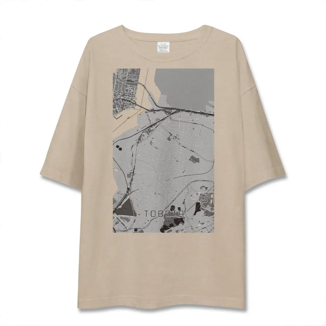 【戸畑(福岡県)】地図柄ビッグシルエットTシャツ