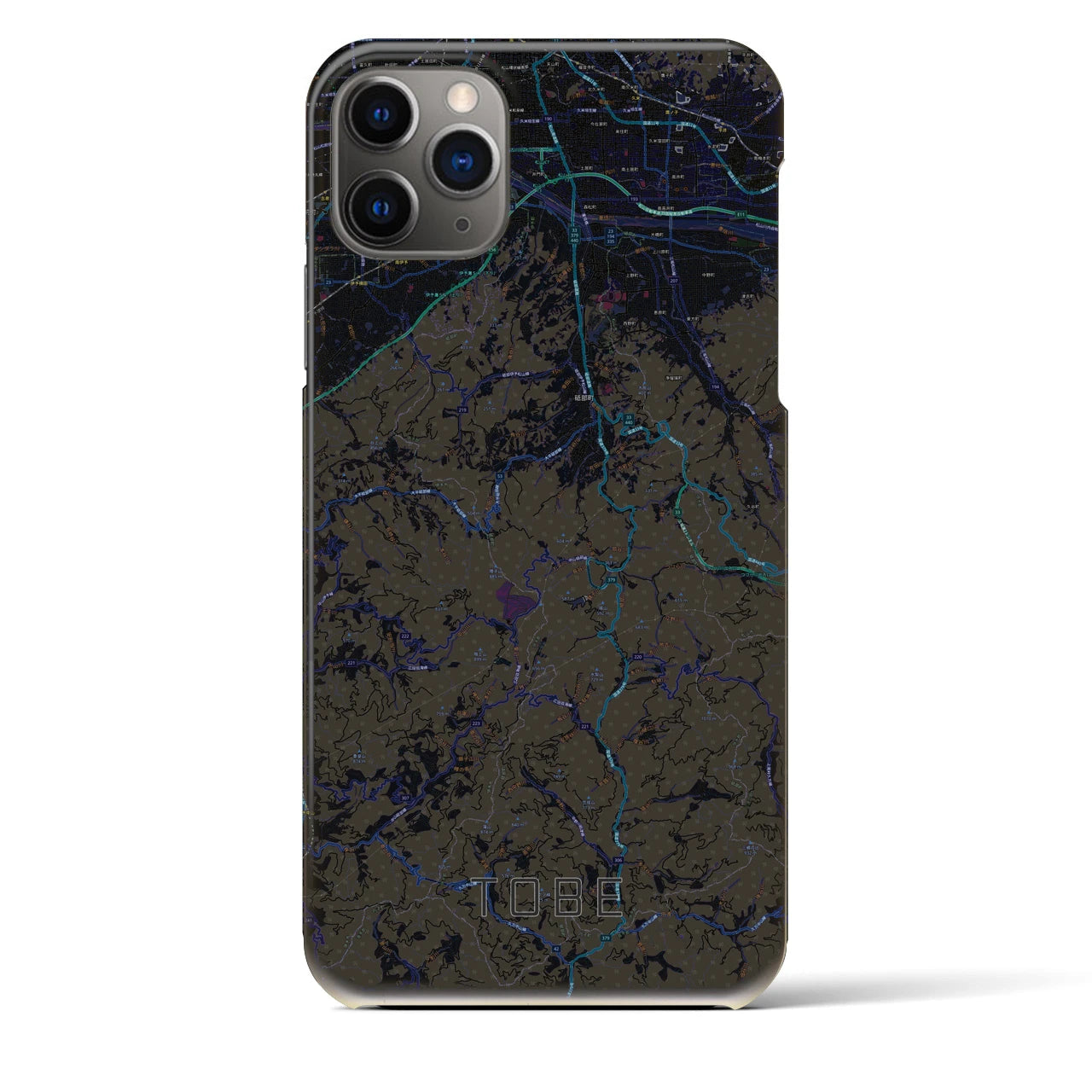 【砥部（愛媛県）】地図柄iPhoneケース（バックカバータイプ）
