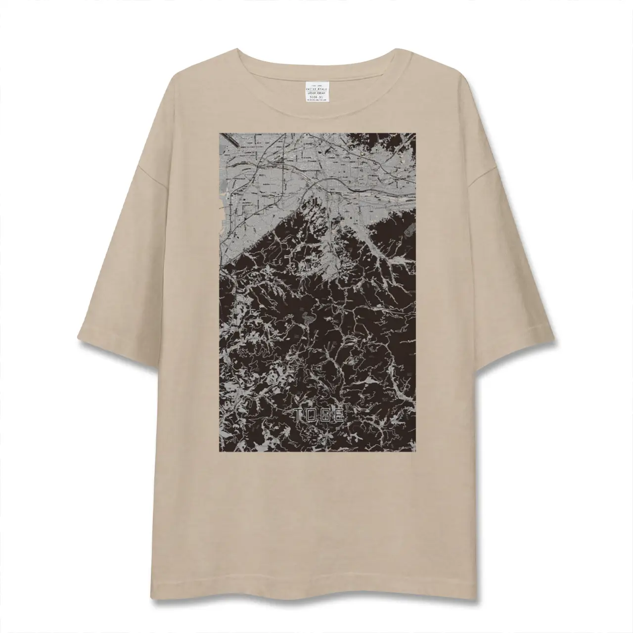 【砥部（愛媛県）】地図柄ビッグシルエットTシャツ
