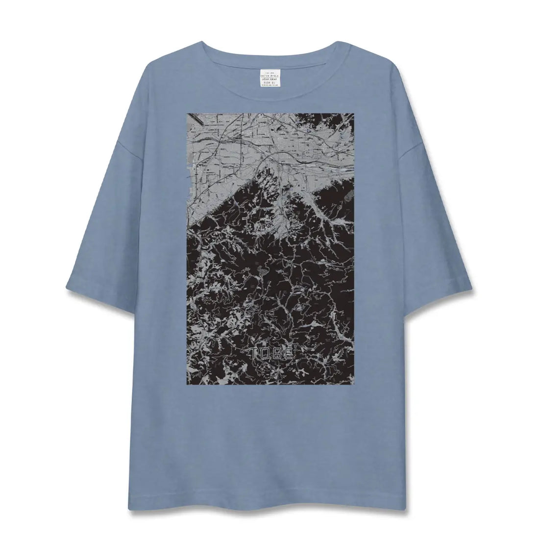 【砥部（愛媛県）】地図柄ビッグシルエットTシャツ