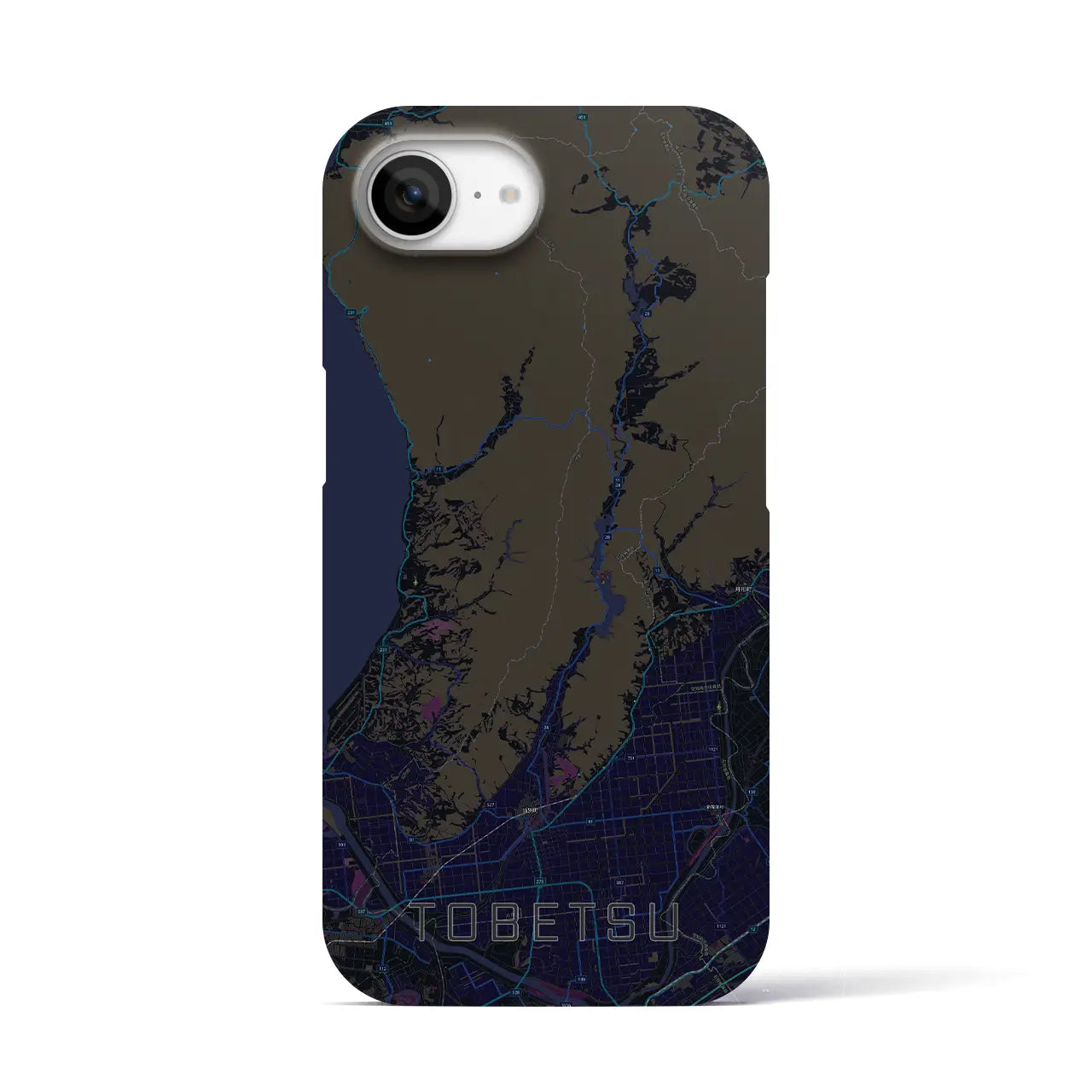【当別（北海道）】地図柄iPhoneケース（バックカバータイプ）