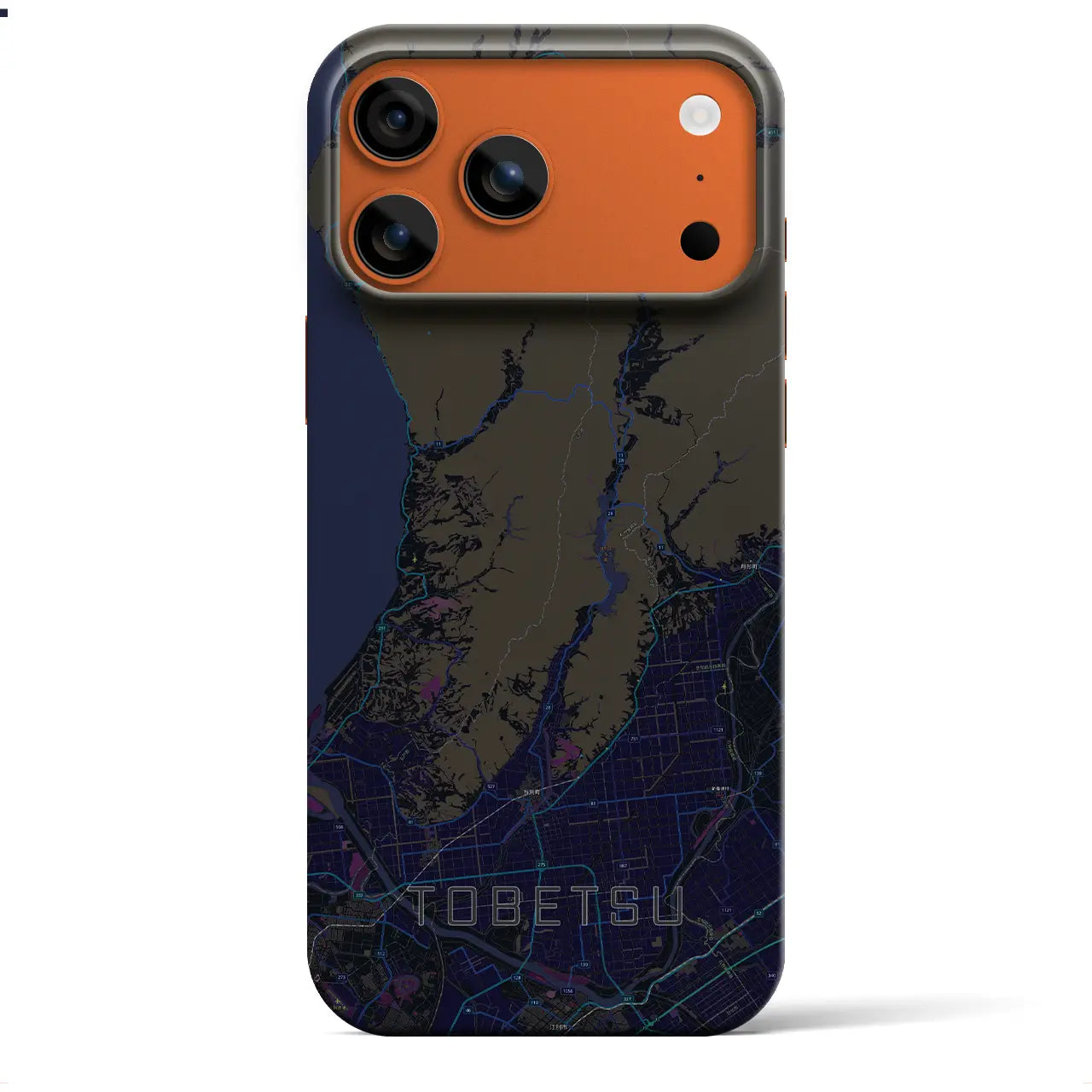 【当別（北海道）】地図柄iPhoneケース（バックカバータイプ）