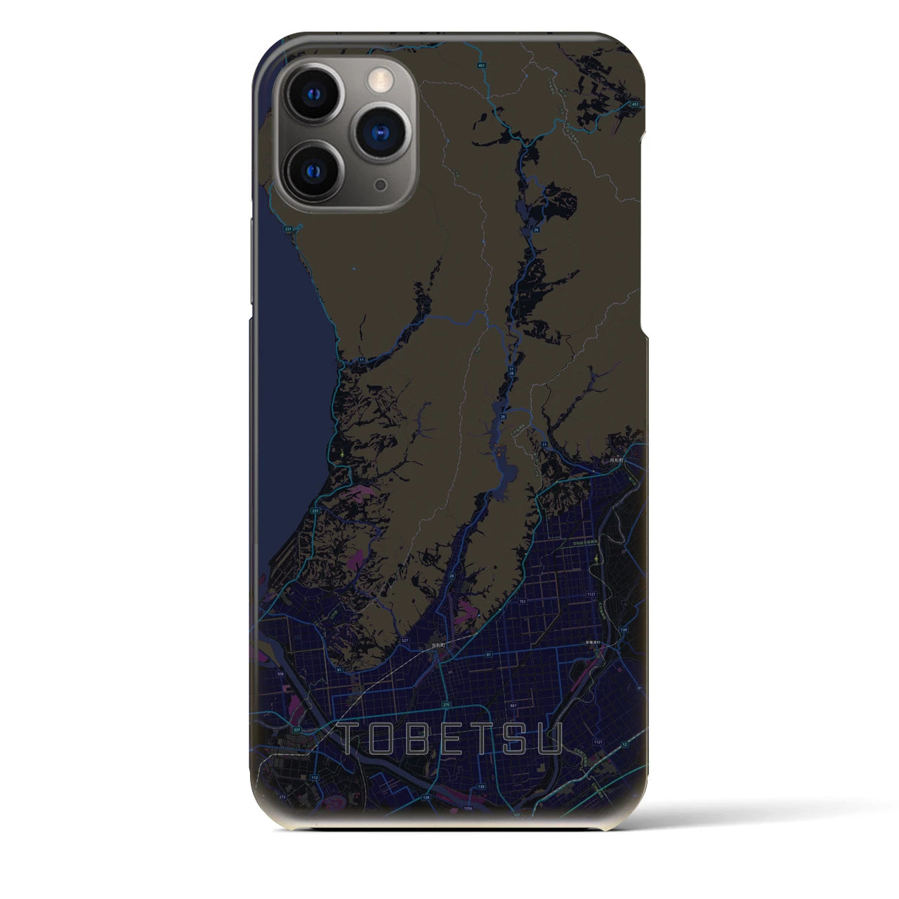 【当別（北海道）】地図柄iPhoneケース（バックカバータイプ）