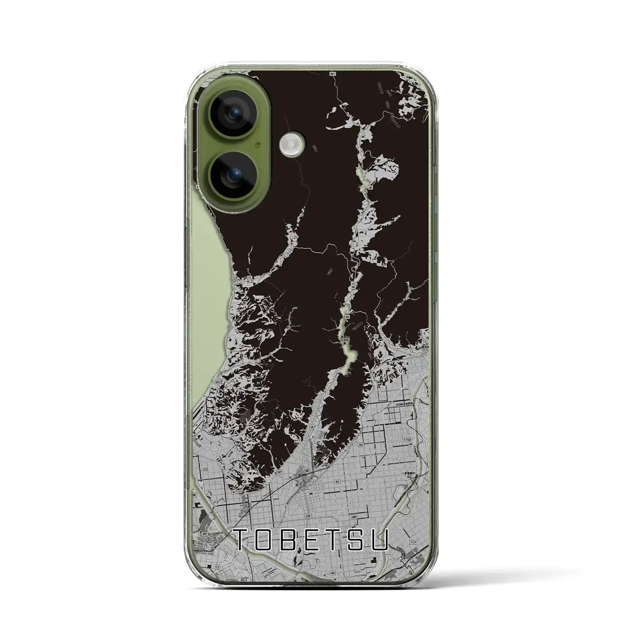 【当別（北海道）】地図柄iPhoneケース（クリアタイプ）