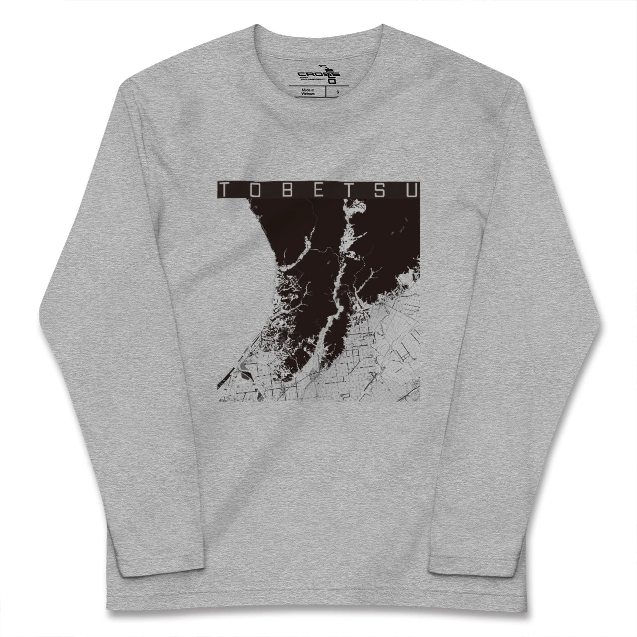 【当別（北海道）】地図柄ロングスリーブTシャツ