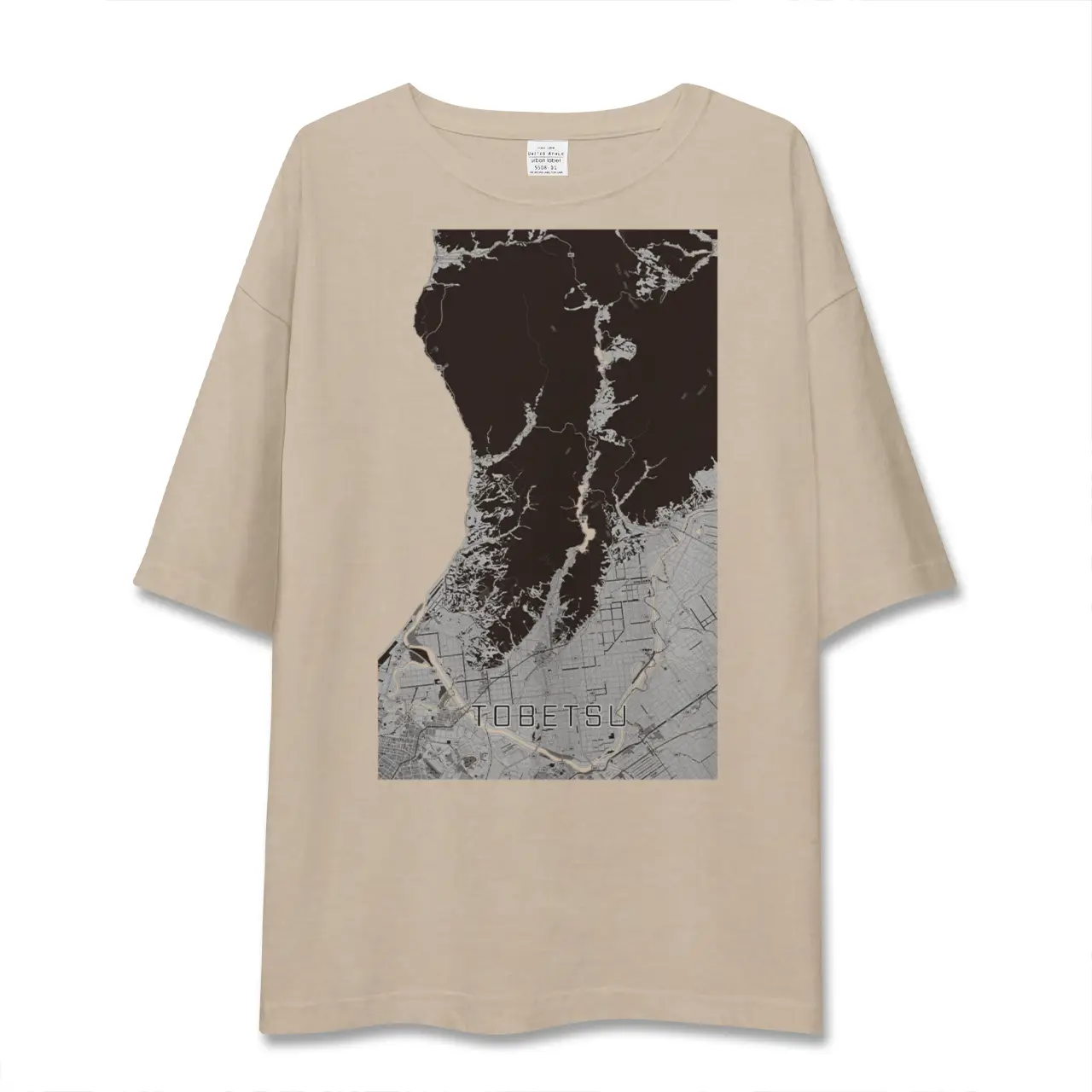 【当別（北海道）】地図柄ビッグシルエットTシャツ
