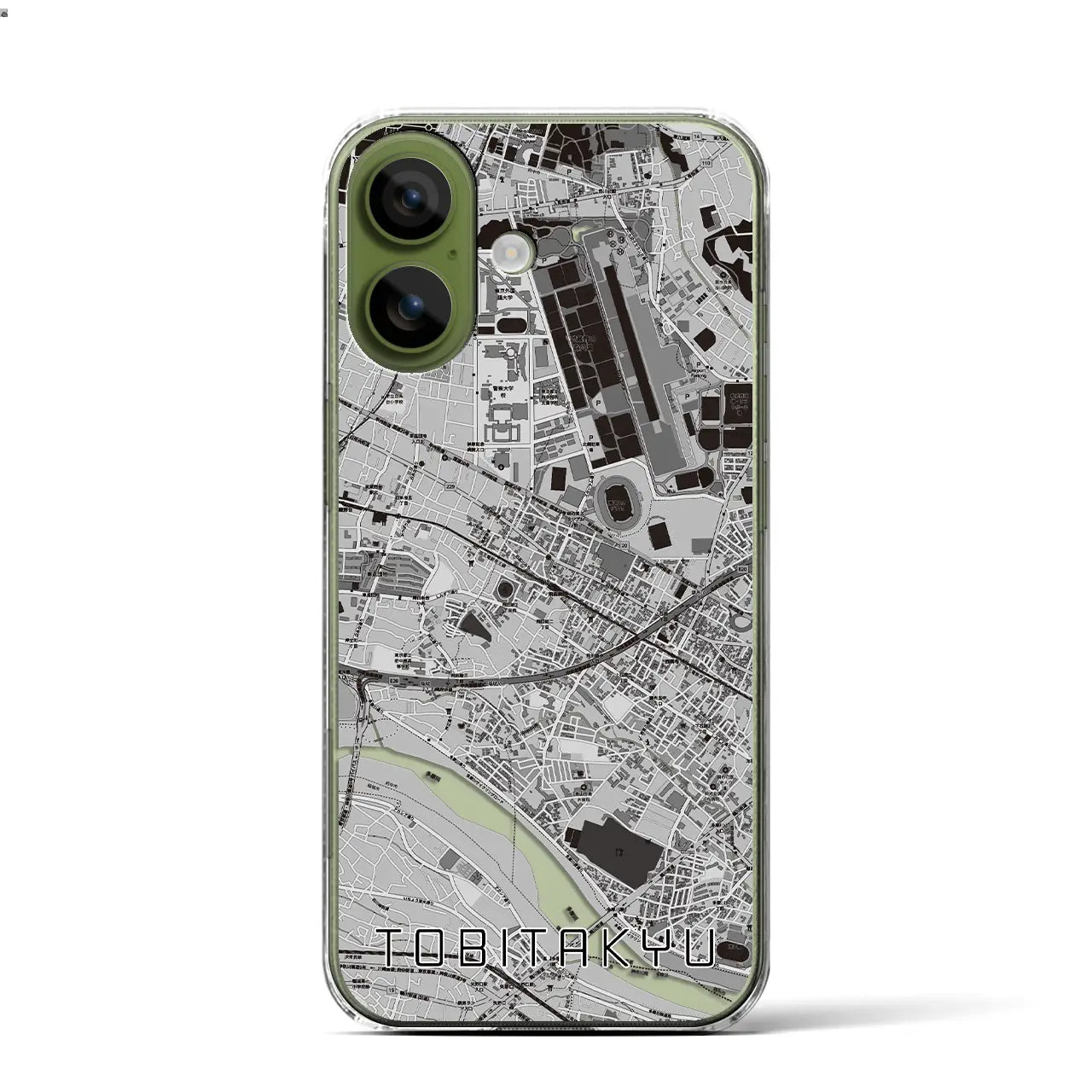 【飛田給（東京都）】地図柄iPhoneケース（クリアタイプ）