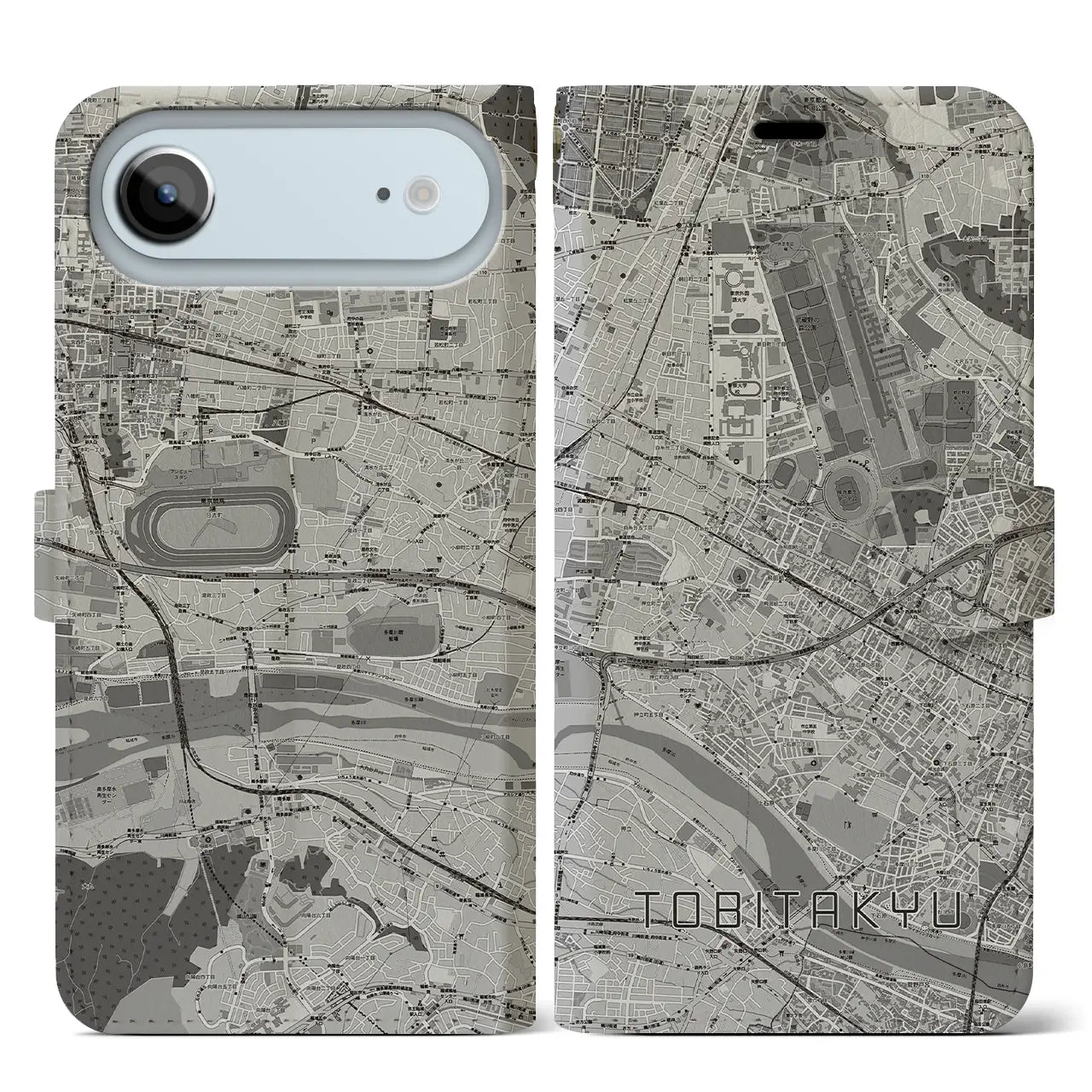 【飛田給（東京都）】地図柄iPhoneケース（手帳タイプ）