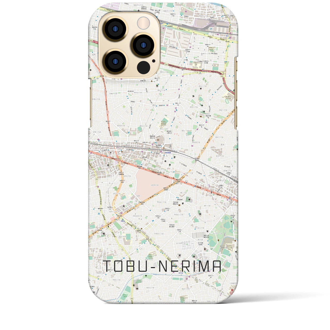 【東武練馬（東京都）】地図柄iPhoneケース（バックカバータイプ）