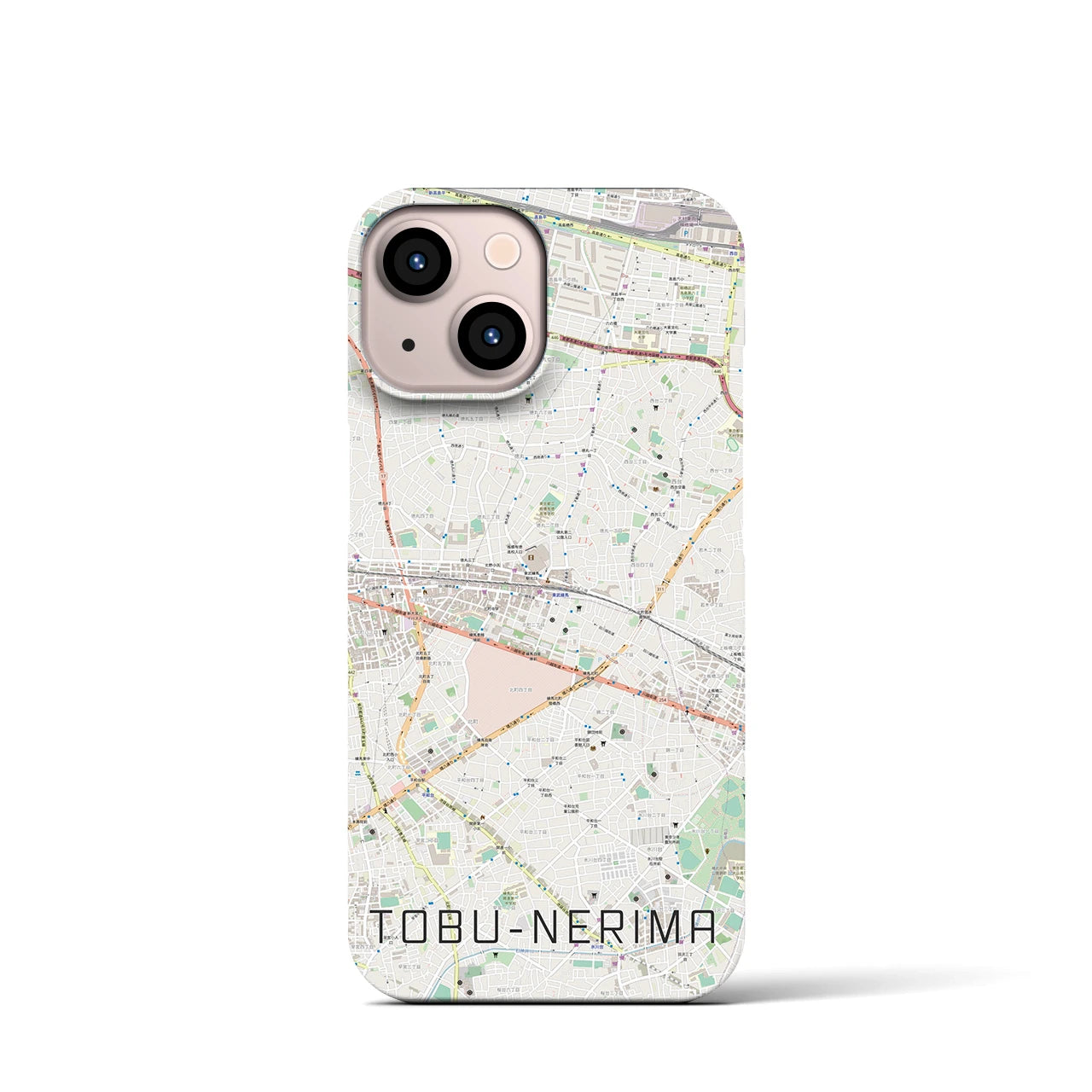 【東武練馬（東京都）】地図柄iPhoneケース（バックカバータイプ）