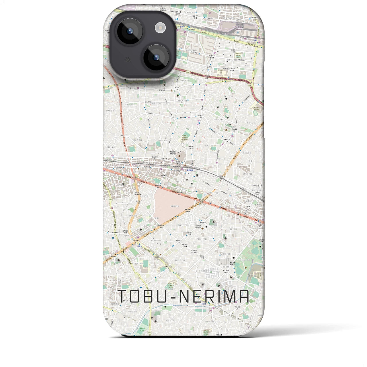 【東武練馬（東京都）】地図柄iPhoneケース（バックカバータイプ）