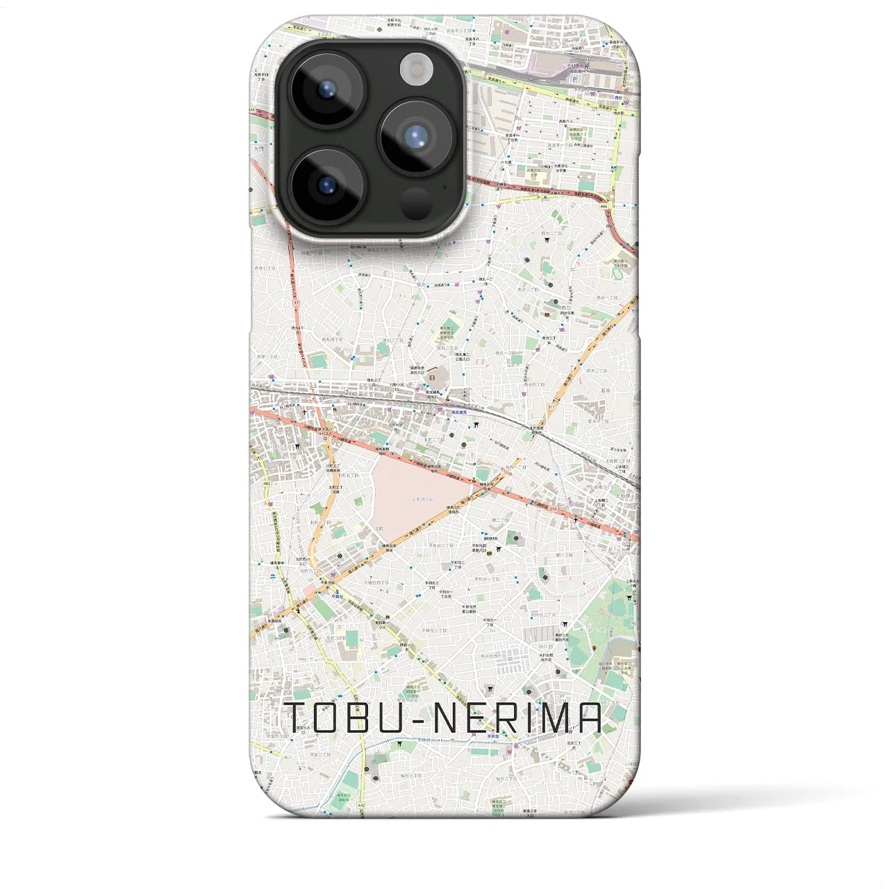 【東武練馬（東京都）】地図柄iPhoneケース（バックカバータイプ）