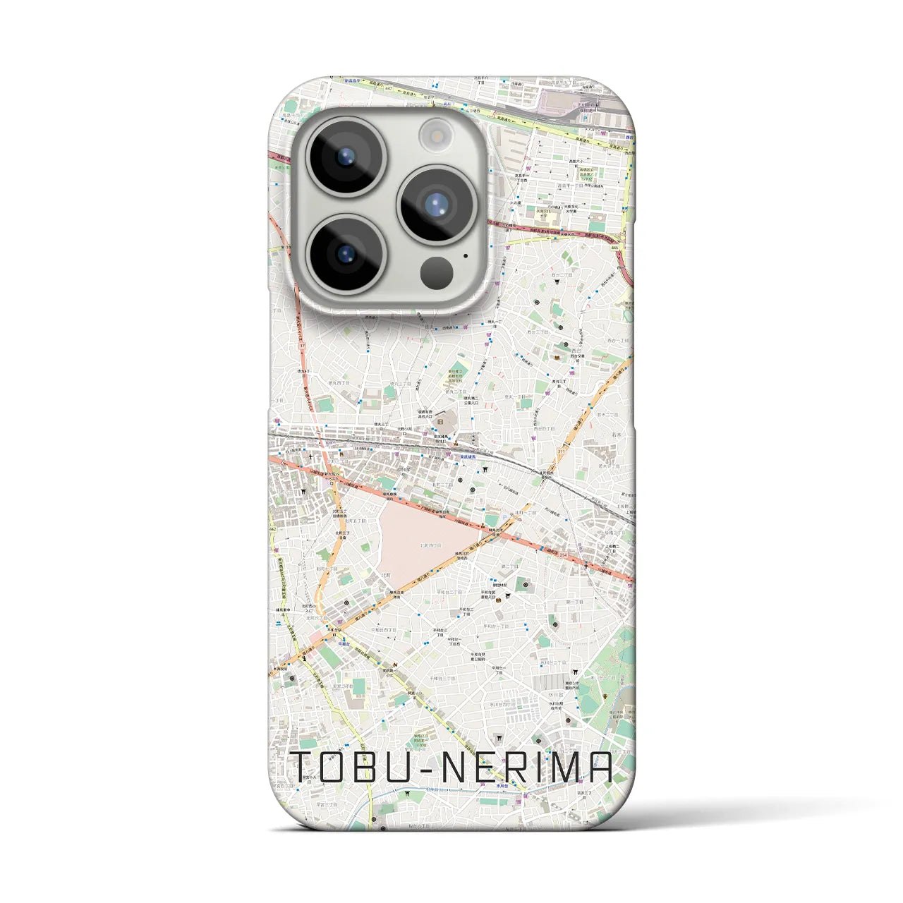 【東武練馬（東京都）】地図柄iPhoneケース（バックカバータイプ）