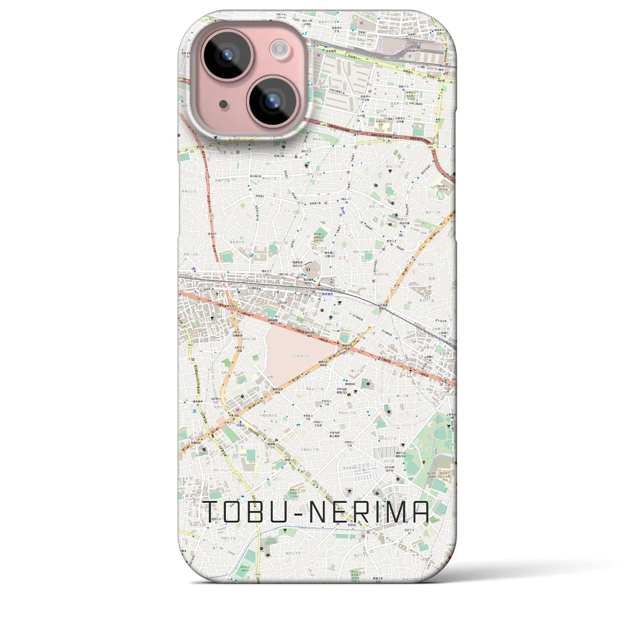 【東武練馬（東京都）】地図柄iPhoneケース（バックカバータイプ）