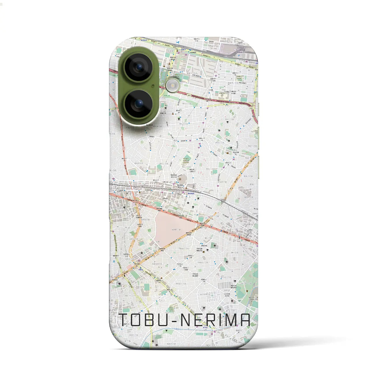 【東武練馬（東京都）】地図柄iPhoneケース（バックカバータイプ）ブラック・iPhone 17 Pro Max 用