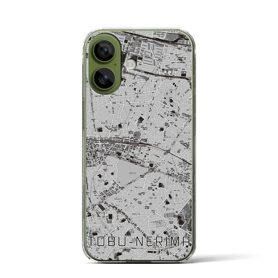【東武練馬（東京都）】地図柄iPhoneケース（クリアタイプ）モノトーン・iPhone 17 Pro Max 用