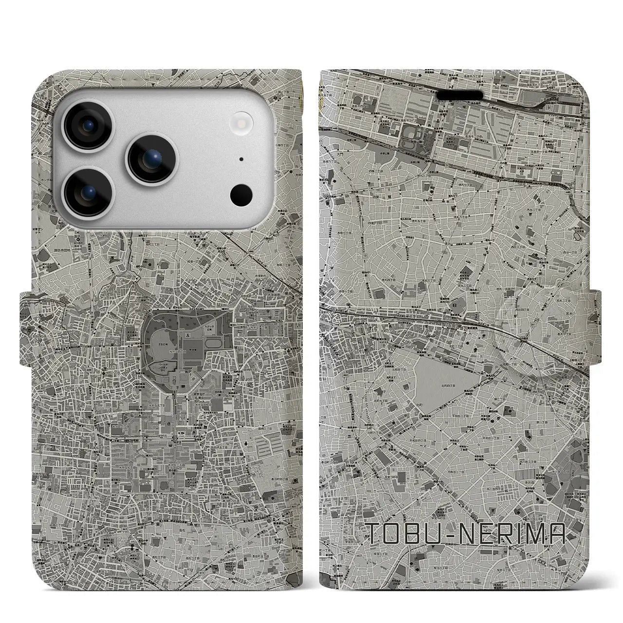 【東武練馬（東京都）】地図柄iPhoneケース（手帳タイプ）