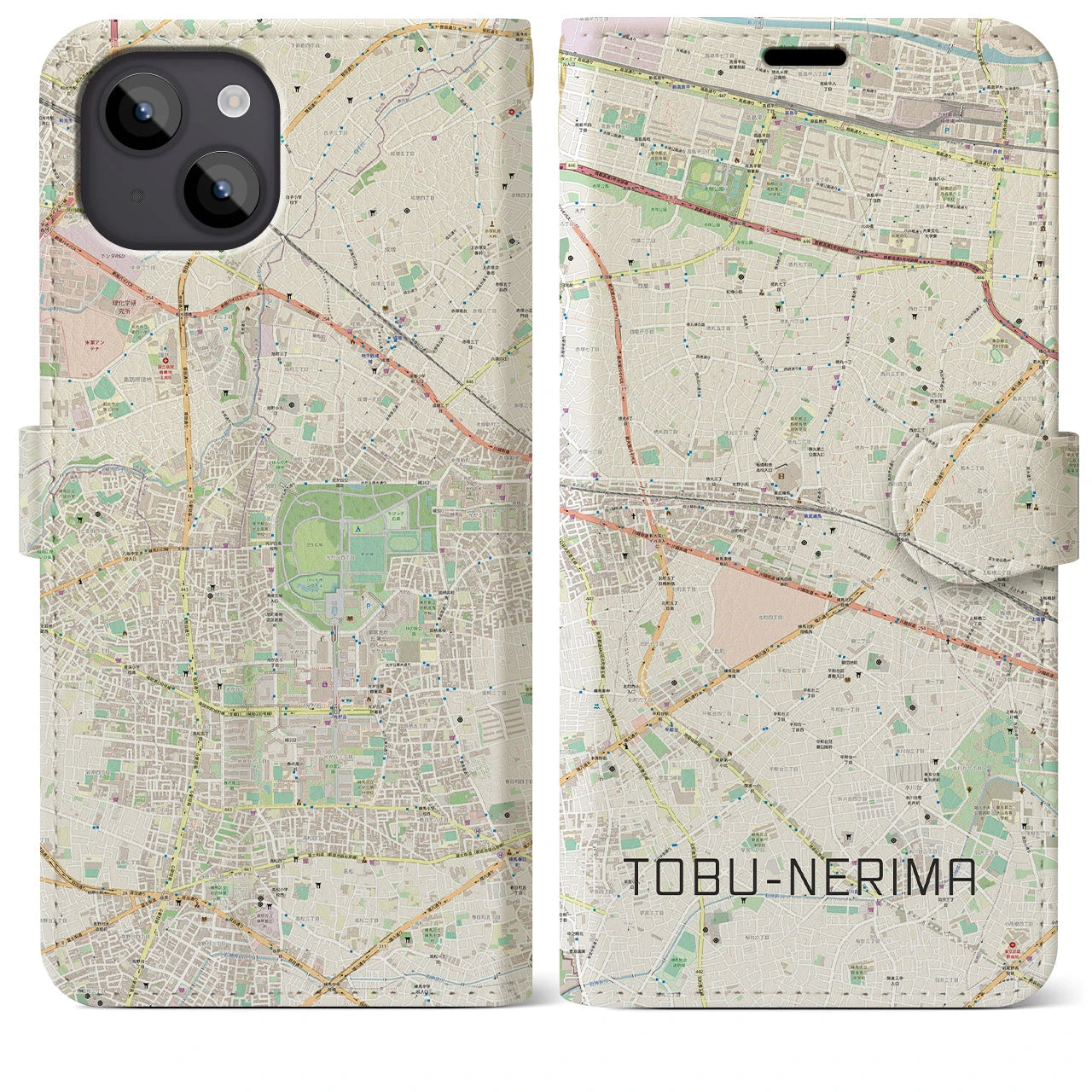 【東武練馬（東京都）】地図柄iPhoneケース（手帳タイプ）
