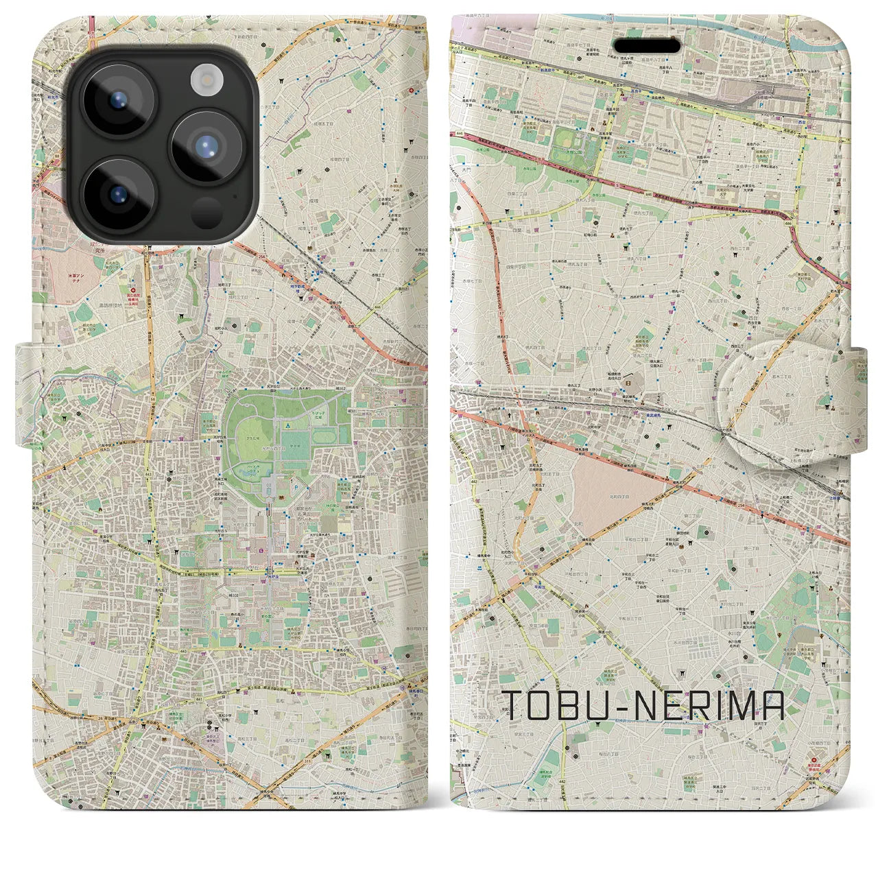 【東武練馬（東京都）】地図柄iPhoneケース（手帳タイプ）