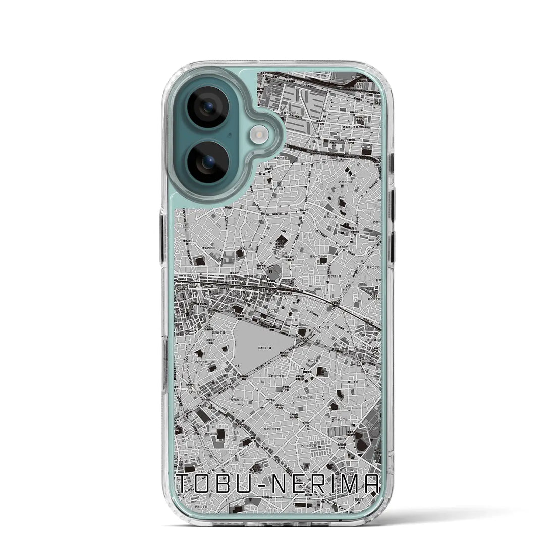 【東武練馬（東京都）】地図柄iPhoneケース（MagSafeタイプ）モノトーン・iPhone 16 Pro 用