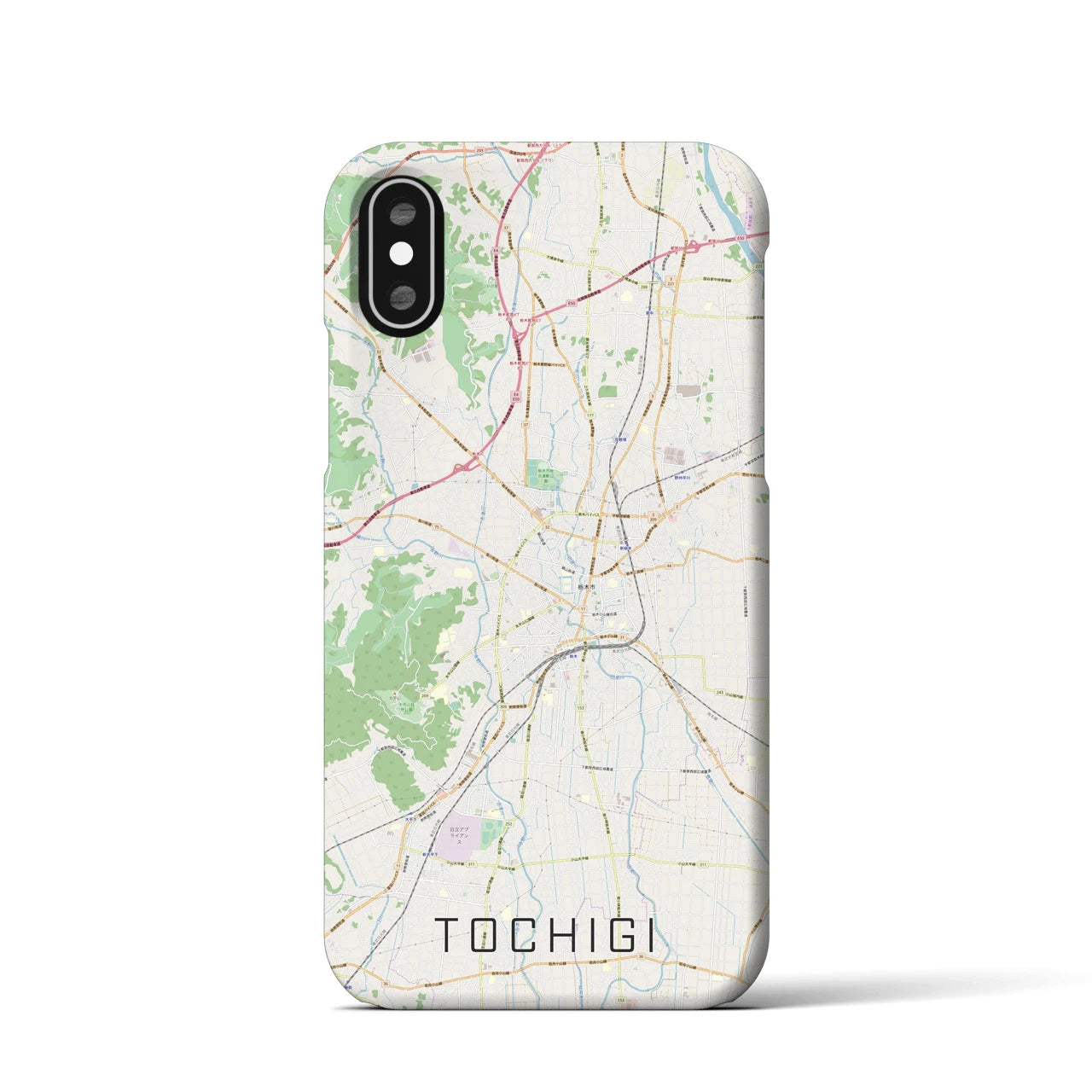 【栃木（栃木県）】地図柄iPhoneケース（バックカバータイプ）