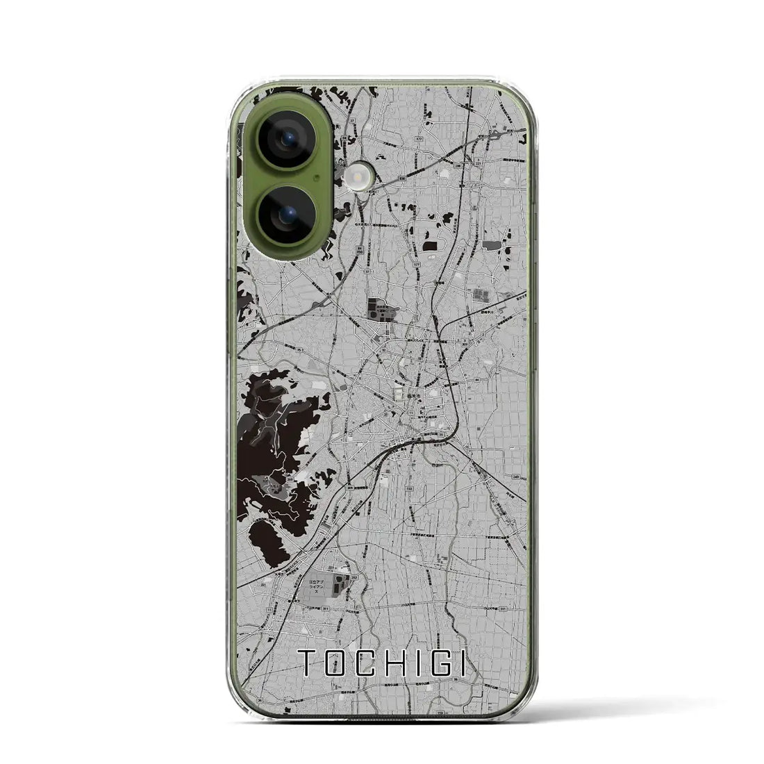 【栃木(栃木県)】地図柄iPhoneケース(クリアタイプ)モノトーン・iPhone 17 Pro Max 用