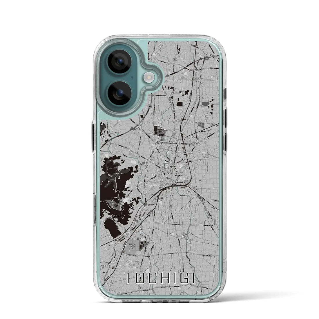 【栃木（栃木県）】地図柄iPhoneケース（MagSafeタイプ）モノトーン・iPhone 16 Pro 用