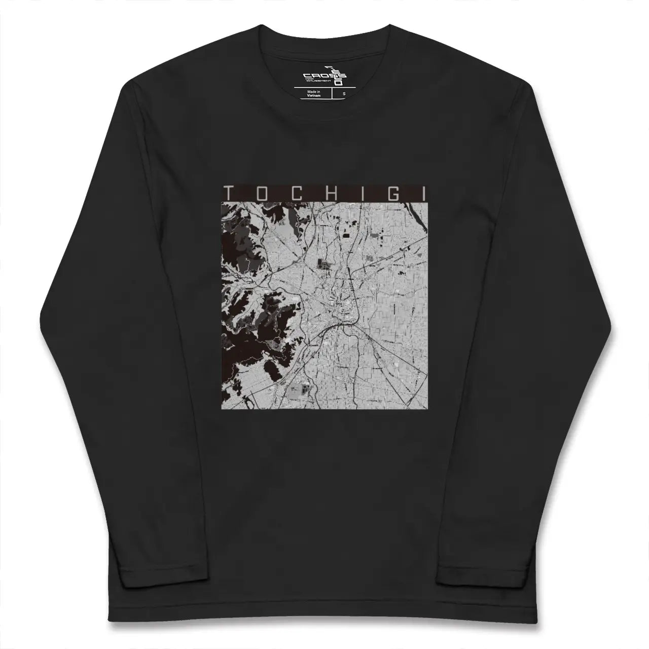 【栃木（栃木県）】地図柄ロングスリーブTシャツ