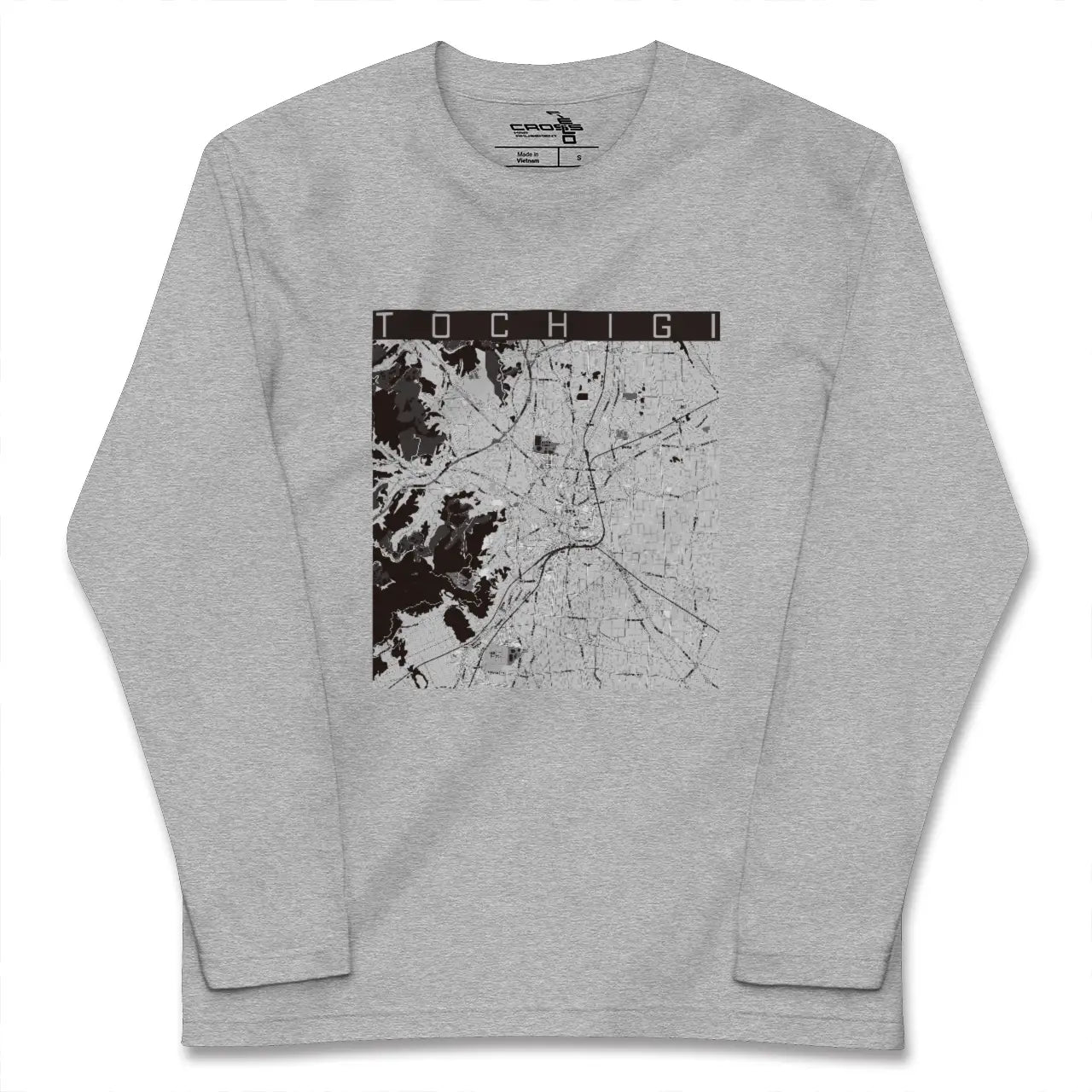 【栃木（栃木県）】地図柄ロングスリーブTシャツ