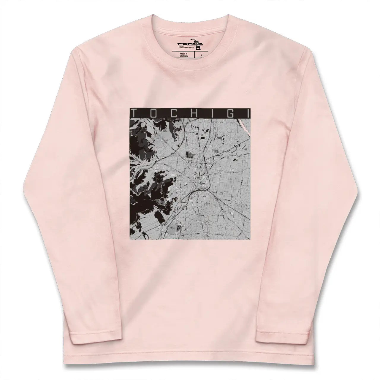 【栃木（栃木県）】地図柄ロングスリーブTシャツ