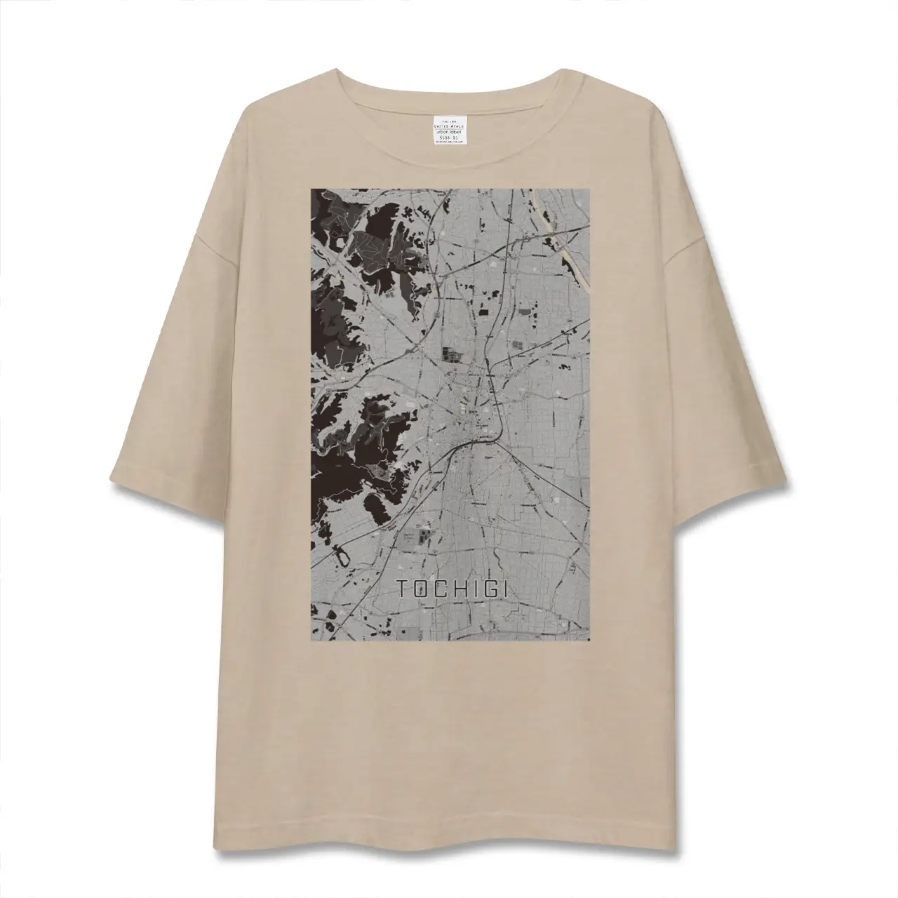 【栃木（栃木県）】地図柄ビッグシルエットTシャツ