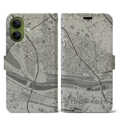 【戸田公園（埼玉県）】地図柄iPhoneケース（手帳タイプ）