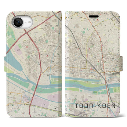 【戸田公園（埼玉県）】地図柄iPhoneケース（手帳タイプ）