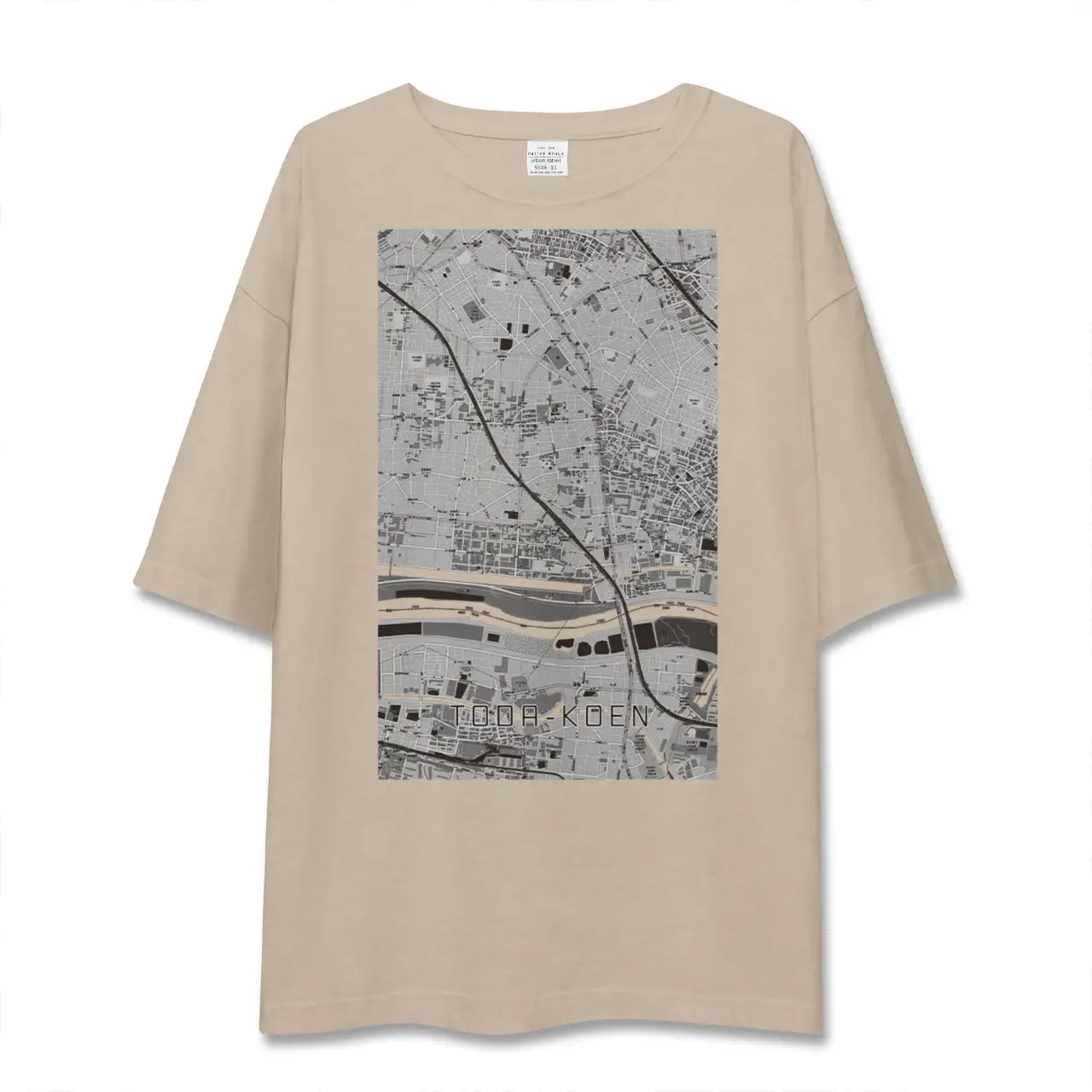 【戸田公園（埼玉県）】地図柄ビッグシルエットTシャツ
