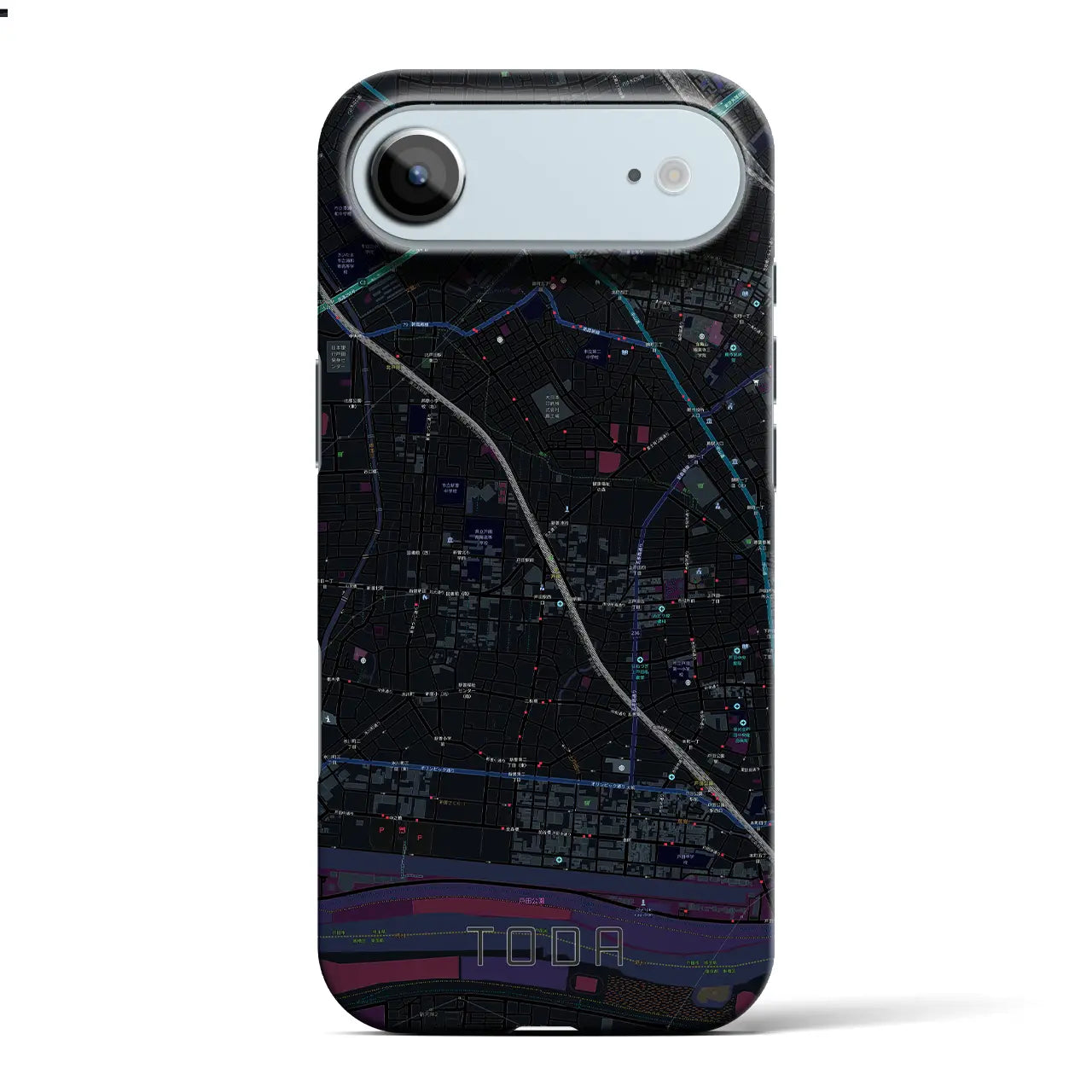 【戸田（埼玉県）】地図柄iPhoneケース（バックカバータイプ）