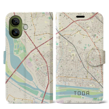 【戸田（埼玉県）】地図柄iPhoneケース（手帳タイプ）