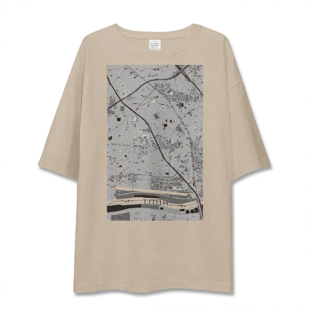 【戸田（埼玉県）】地図柄ビッグシルエットTシャツ