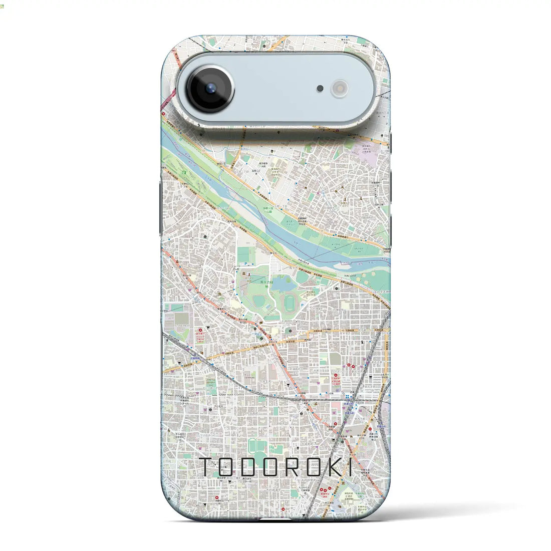 【等々力（神奈川県）】地図柄iPhoneケース（バックカバータイプ）ナチュラル・iPhone 17 Pro Max 用