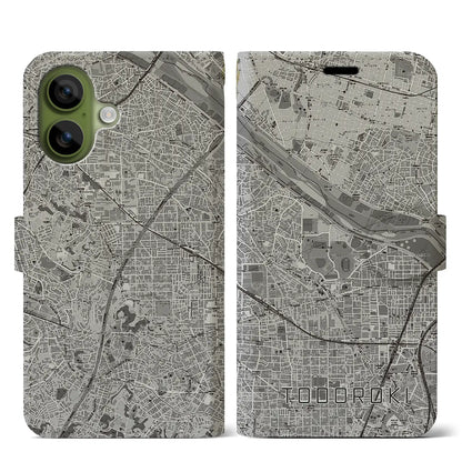 【等々力（神奈川県）】地図柄iPhoneケース（手帳タイプ）