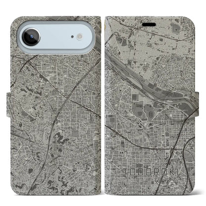 【等々力（神奈川県）】地図柄iPhoneケース（手帳タイプ）