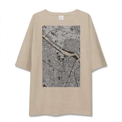 【等々力（神奈川県）（神奈川県）】地図柄ビッグシルエットTシャツ