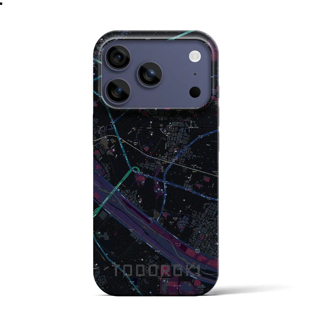 【等々力（東京都）】地図柄iPhoneケース（バックカバータイプ）