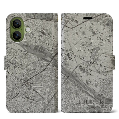 【等々力（東京都）】地図柄iPhoneケース（手帳タイプ）