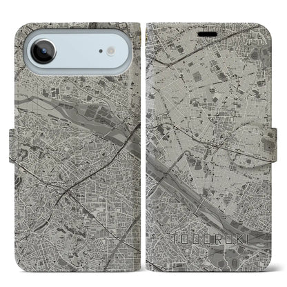 【等々力（東京都）】地図柄iPhoneケース（手帳タイプ）