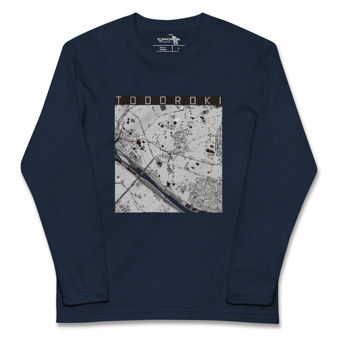 【等々力（東京都）】地図柄ロングスリーブTシャツ